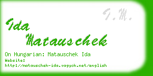 ida matauschek business card